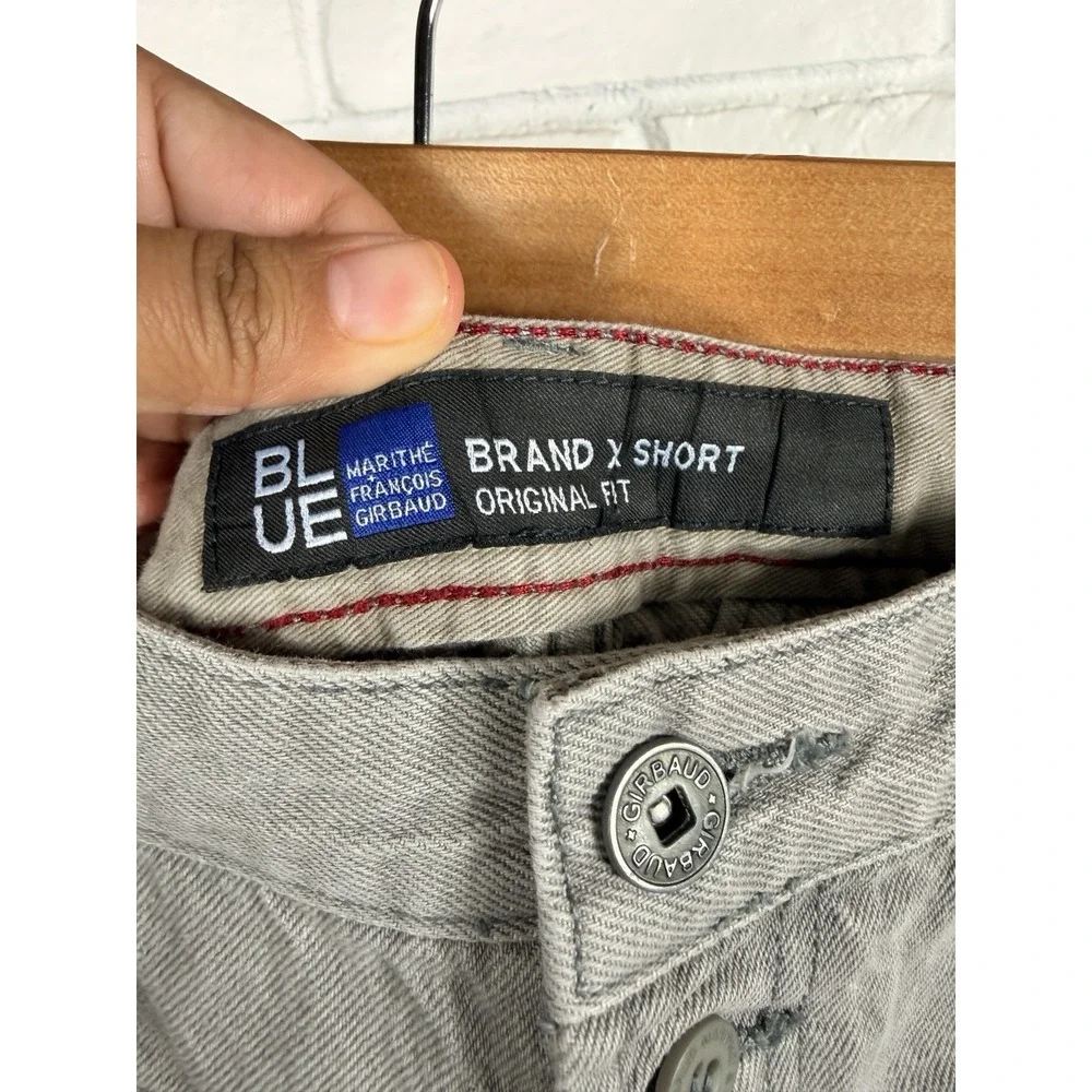 Marithe Francois Girbaud BLUE Brand X Short Mens 40 Gray Baggy Denim Shorts